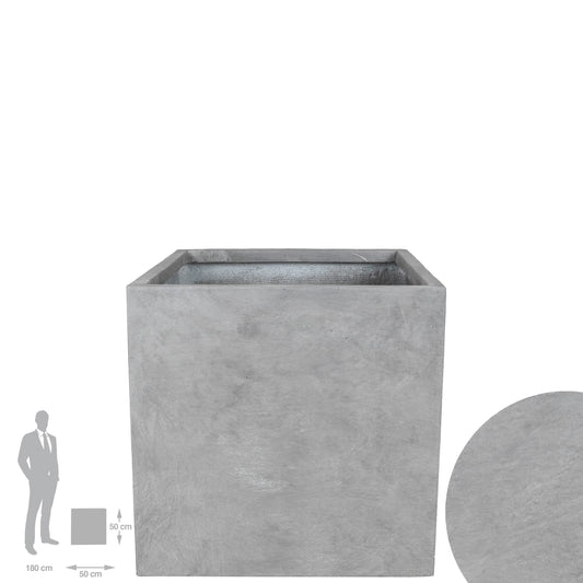 Ghiveci plante 50x50x50 cm gri