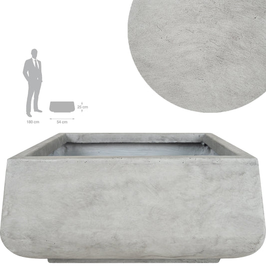 Ghiveci plante 54x54x25 cm. gri ciment