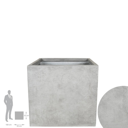 Ghiveci plante 55x55x52 cm gri ciment