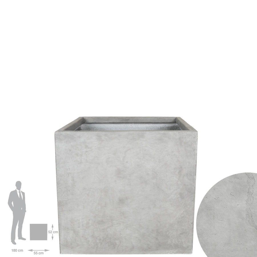 Ghiveci plante 55x55x52 cm gri ciment