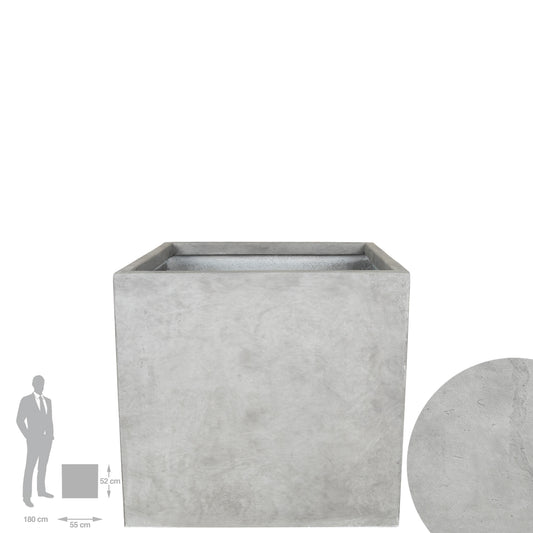 Ghiveci plante 55x55x52 cm gri ciment