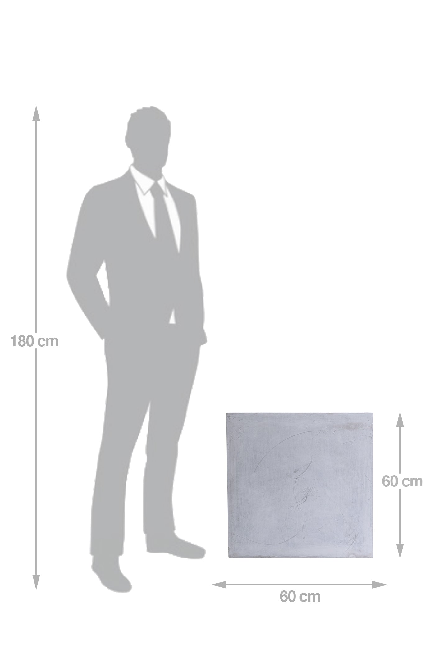 Ghiveci plante 60x60x60 cm gri