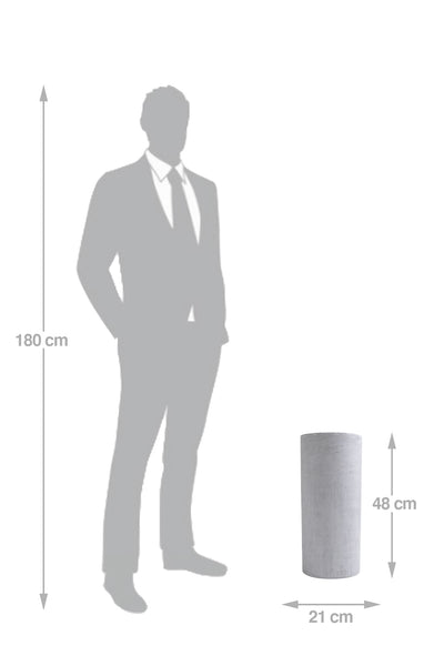 Ghiveci plante D21xH48 cm. gri ciment