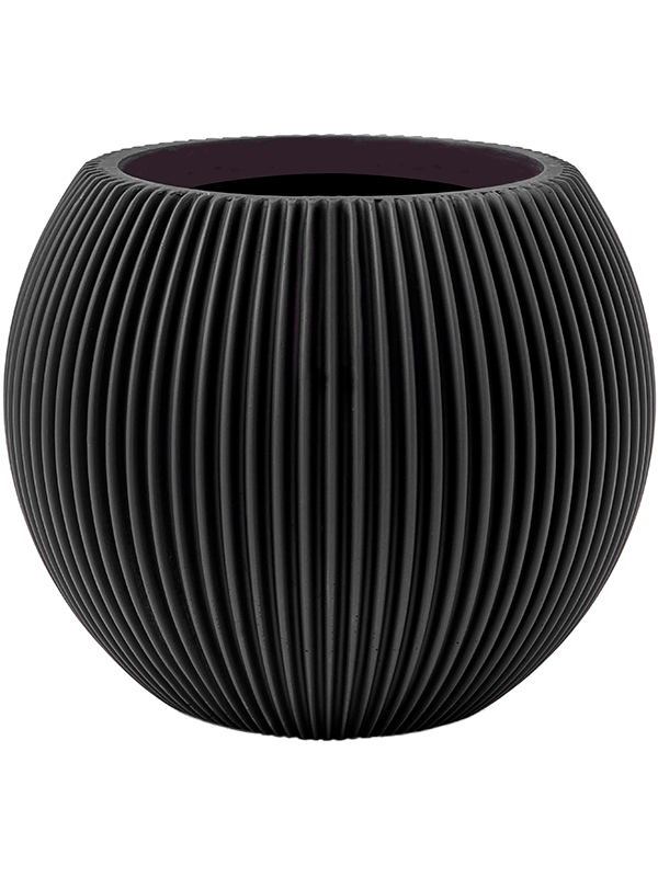 Ghiveci plante D29xH26cm Capi Nature Groove Vase Ball Intense Black