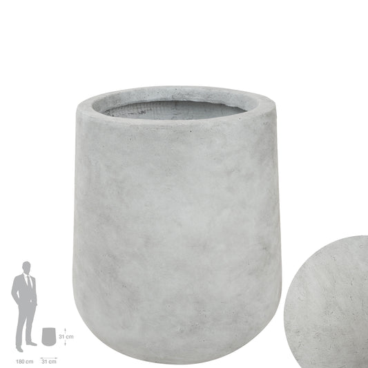 Ghiveci plante D30xH31 cm. gri ciment
