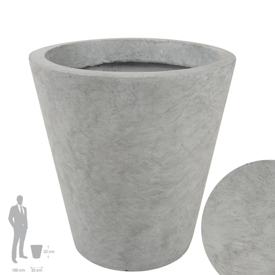 Ghiveci plante D32xH32 cm. gri ciment