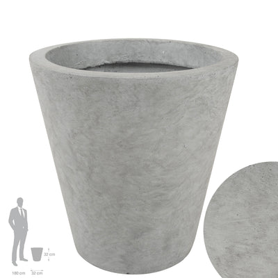 Ghiveci plante D32xH32 cm. gri ciment