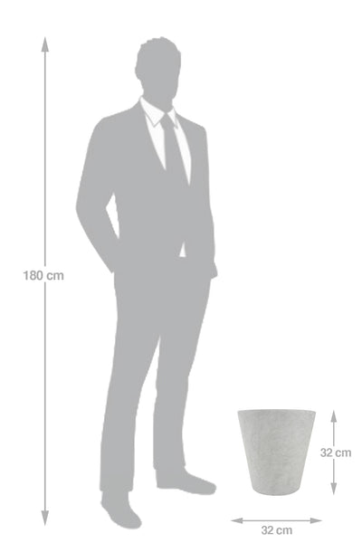 Ghiveci plante D32xH32 cm. gri ciment