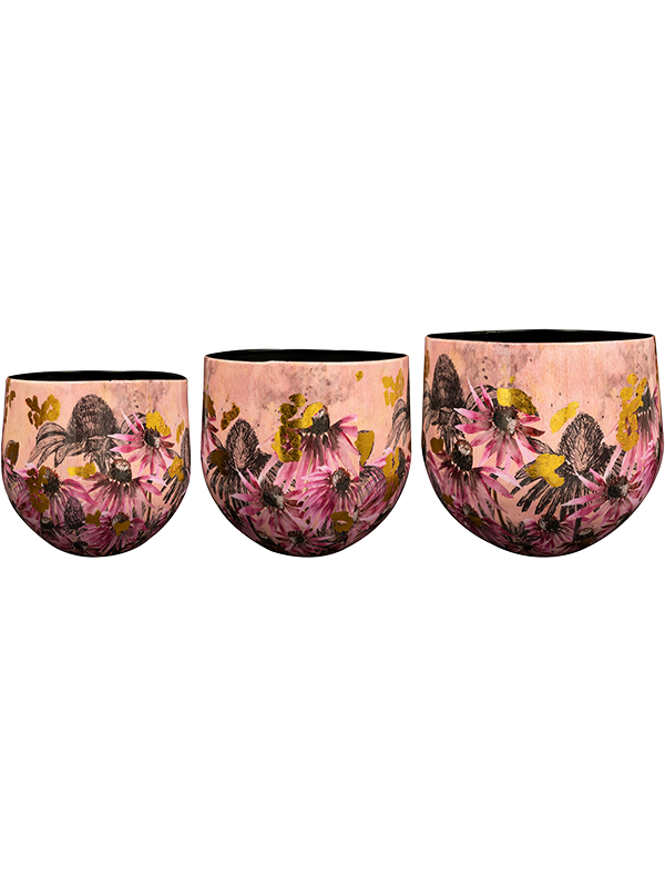 Ghiveci plante D33xH28cm Designed By Lammie Polly Pink (set of 3)