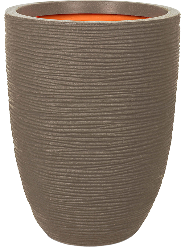 Ghiveci plante D34xH46cm Capi Nature Rib NL Vase Elegant Low Warm Taupe