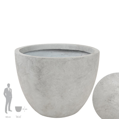 Ghiveci plante D36xH27 cm. gri ciment