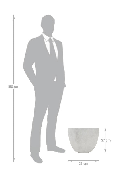 Ghiveci plante D36xH27 cm. gri ciment