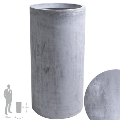 Ghiveci plante D36xH70.5 cm. gri ciment