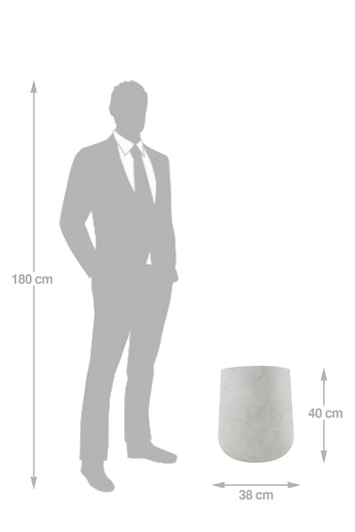 Ghiveci plante D38xH40 cm. gri ciment