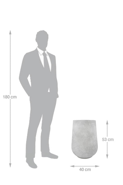 Ghiveci plante D40xH53 cm. gri ciment