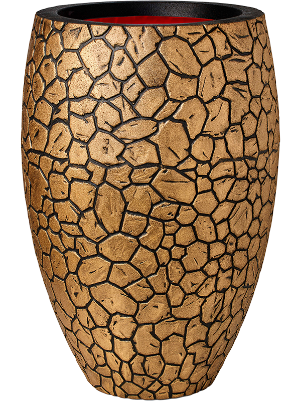 Ghiveci plante D50xH72cm Capi Nature Clay NL Vase Elegant Deluxe Black Gold