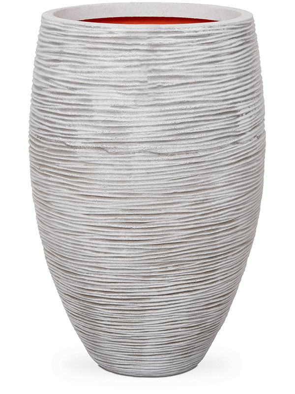 Ghiveci plante D50xH72cm Capi Nature Rib NL Vase Elegance Deluxe Ivory