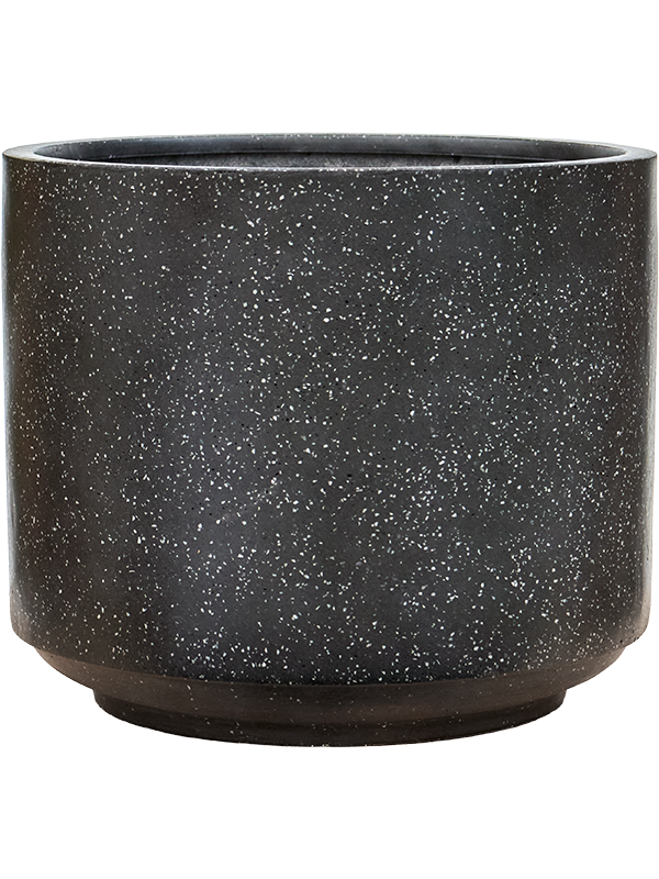 Ghiveci plante D52xH44cm Baq Terrazzo Cylinder Black