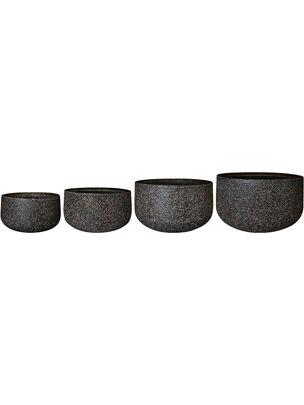 Ghiveci plante D54xH31cm Ravi Bowl Coffee (set of 4)