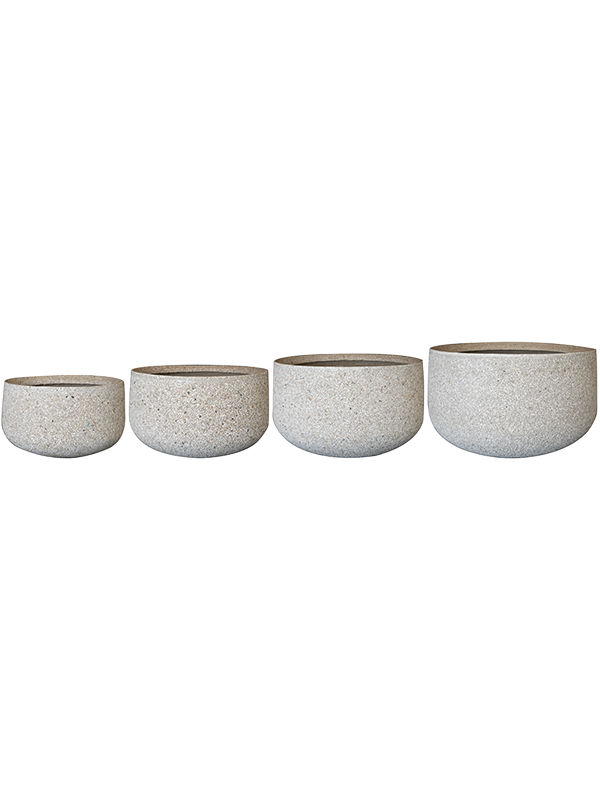 Ghiveci plante D54xH31cm Ravi Bowl Cream (set of 4)