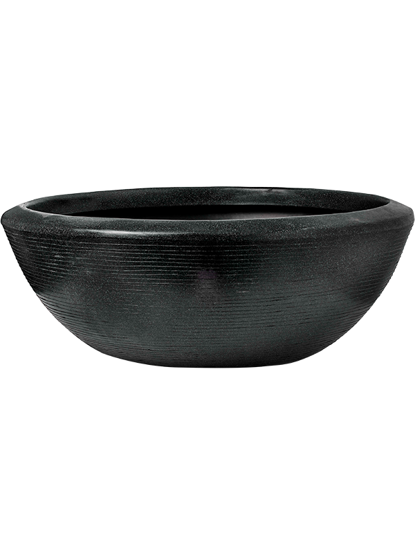 Ghiveci plante D61xH25cm Capi Arc Granite Bowl Low Black