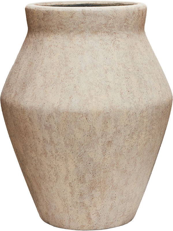 Ghiveci plante D61xH61cm Mineral Fleuri L Travertine Beige