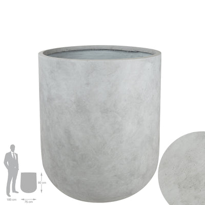 Ghiveci plante D76xH80 cm. gri ciment