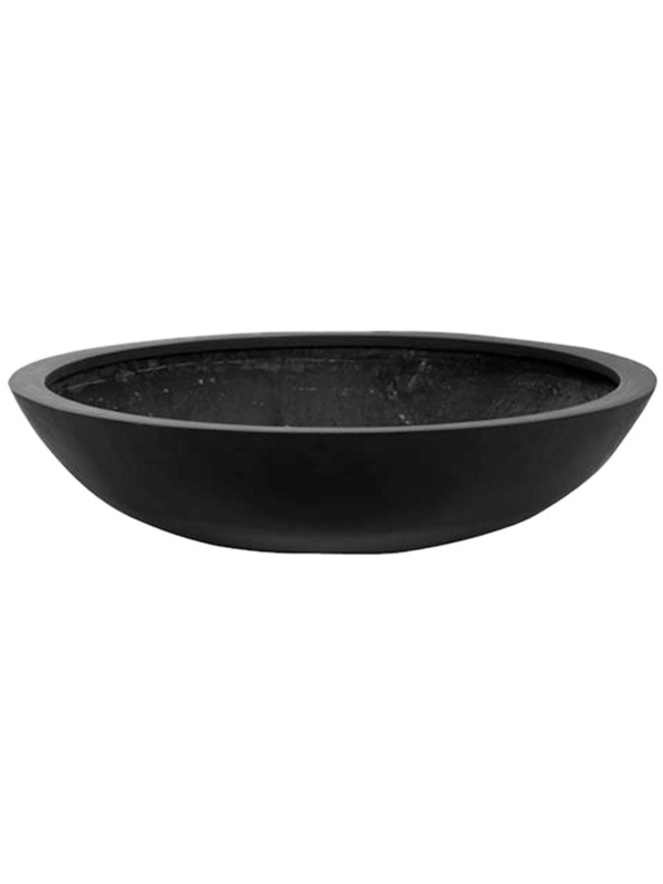 Ghiveci plante D85xH22cm Fiberstone Jumbo bowl M Black