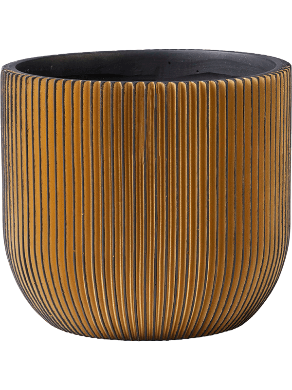 Ghiveci plante D8xH6cm Capi Nature Groove Planter Ball Black Gold