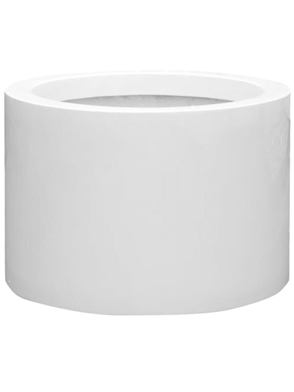 Ghiveci plante D90xH60cm Fiberstone Jumbo Max Middle High L Glossy white