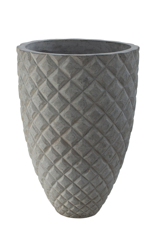 Ghiveci plante Diamante D60xH87 cm gri ciment