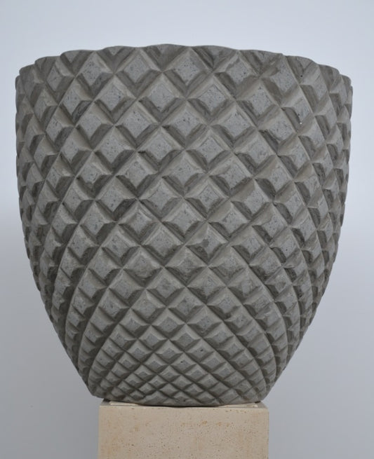 Ghiveci plante Diamante D70XH65 cm gri ciment