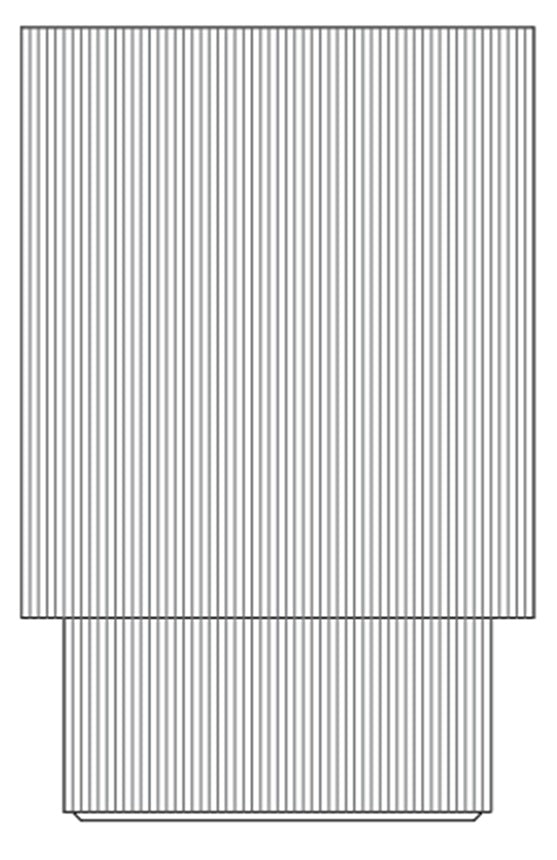 Ghiveci plante Groove H65xD45 cm crem