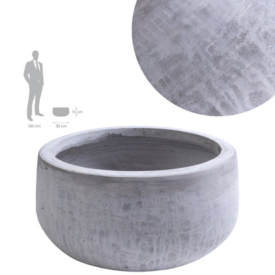 Ghiveci plante H16xD30 cm. gri ciment