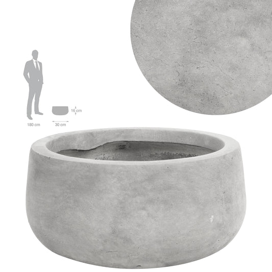 Ghiveci plante H16xD30 cm. gri ciment