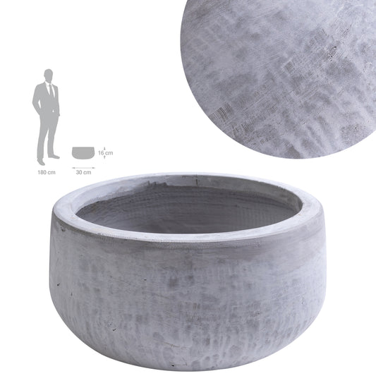 Ghiveci plante H16xD30 cm. gri ciment