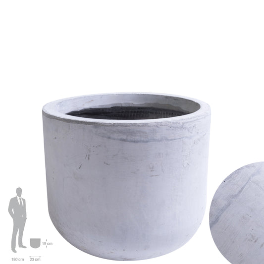Ghiveci plante H19xD23 cm. gri ciment
