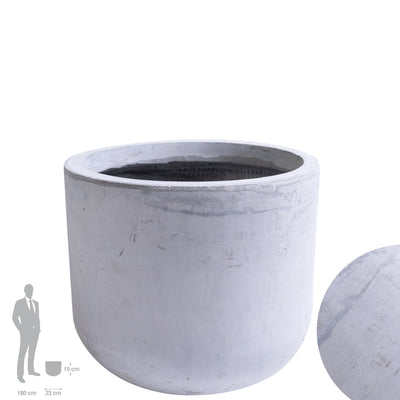 Ghiveci plante H19xD23 cm. gri ciment