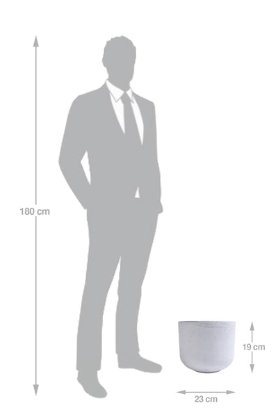 Ghiveci plante H19xD23 cm. gri ciment