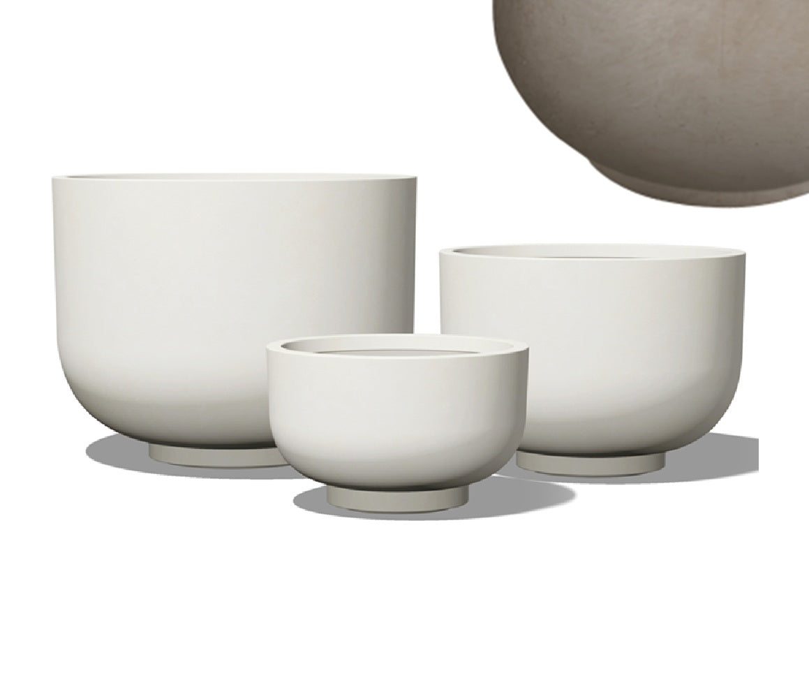 Ghiveci plante H20xD35 cm gri texturat