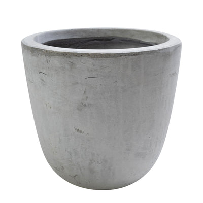 Ghiveci plante H23.5xD25.5 cm. gri ciment