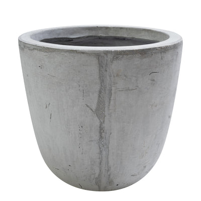 Ghiveci plante H23.5xD25.5 cm. gri ciment