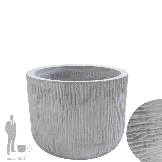 Ghiveci plante H24xD30 cm. gri ciment
