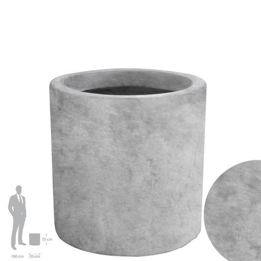 Ghiveci plante H25xD25 cm gri