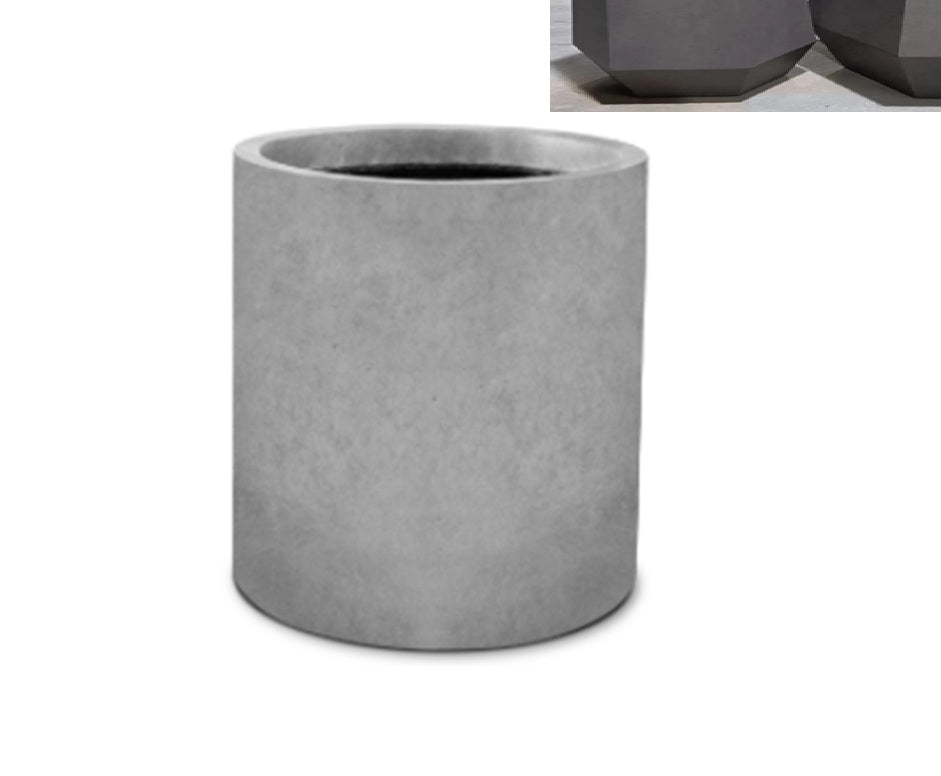 Ghiveci plante H25xD25 cm gri maroniu