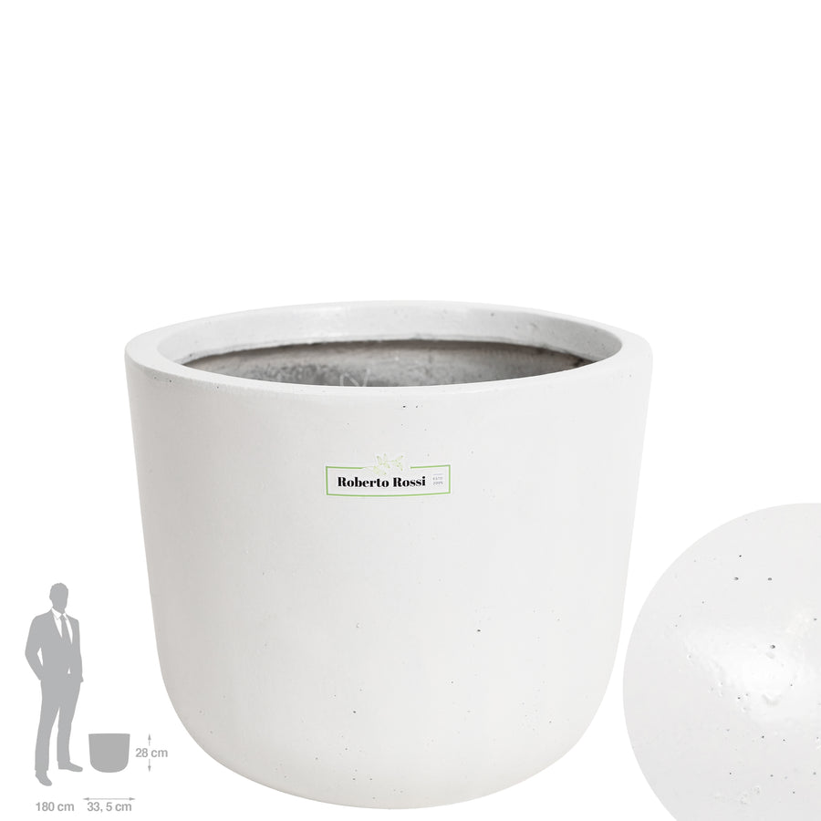 Ghiveci plante H28xD33.5 cm alb