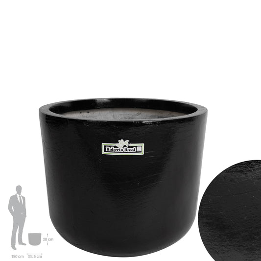 Ghiveci plante H28xD33.5 cm negru