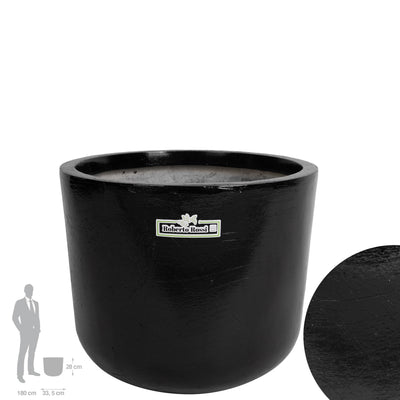 Ghiveci plante H28xD33.5 cm negru