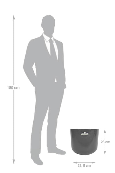 Ghiveci plante H28xD33.5 cm negru