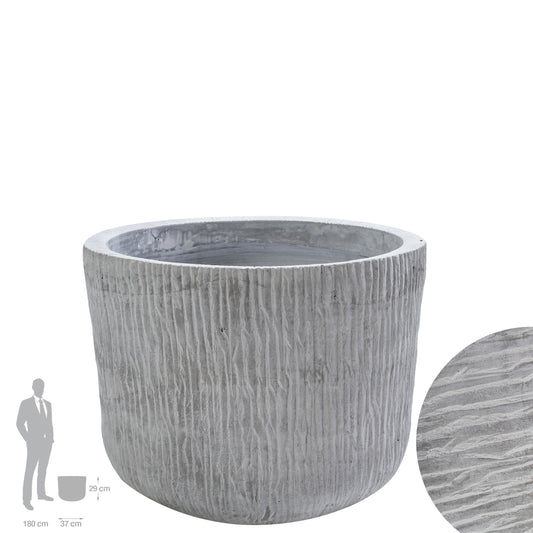 Ghiveci plante H29xD37 cm. gri ciment